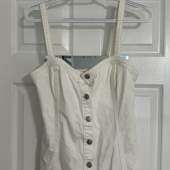 Pacsun white jean dress size M - Picture 2 of 3